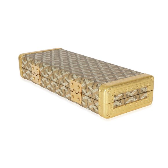 Goyard Gold Goyardine Saint Honore Trunk Clutch - Picture 7 of 8